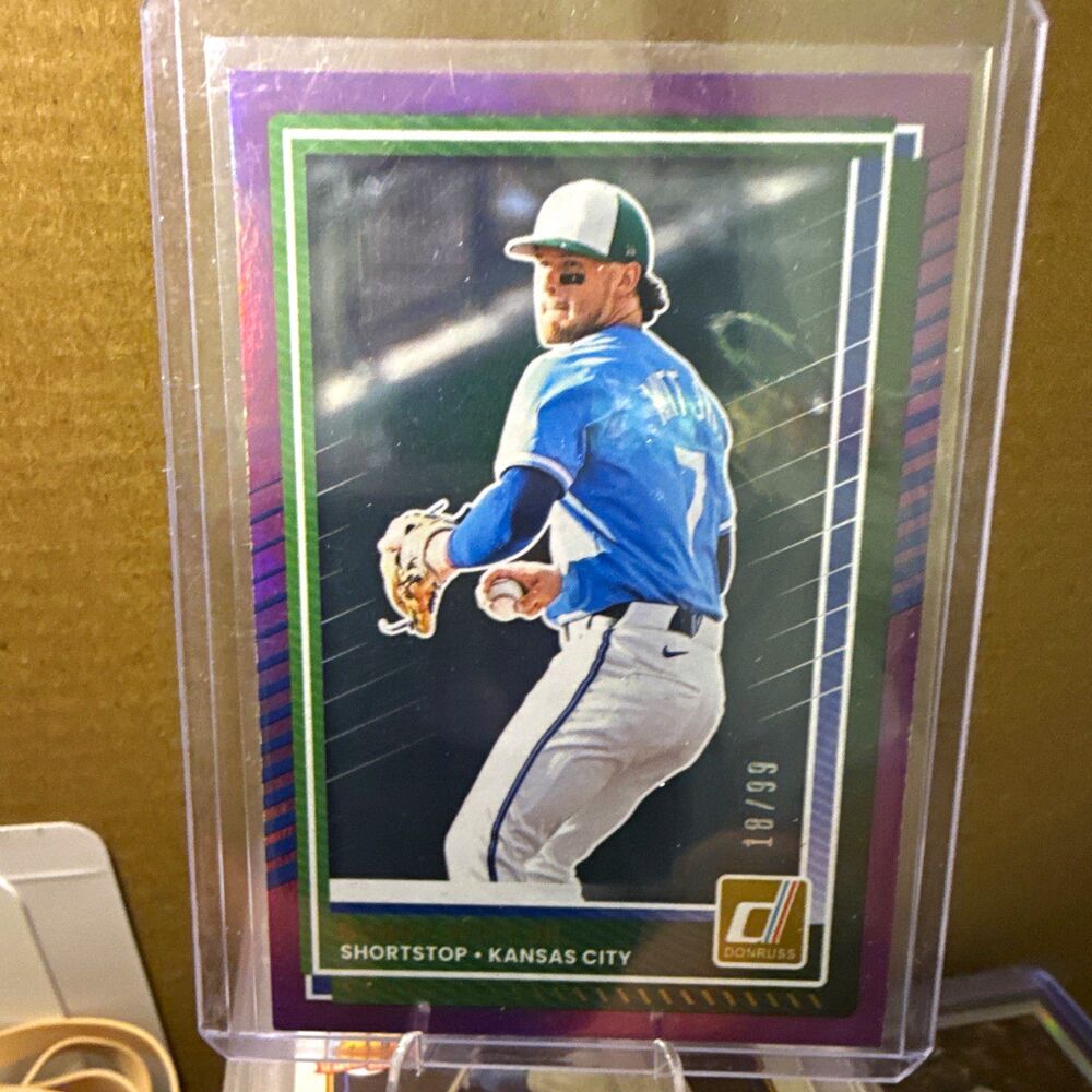 2023 Panini Donruss Baseball Bobby Witt Jr Royals #27 Purple Parallel /99